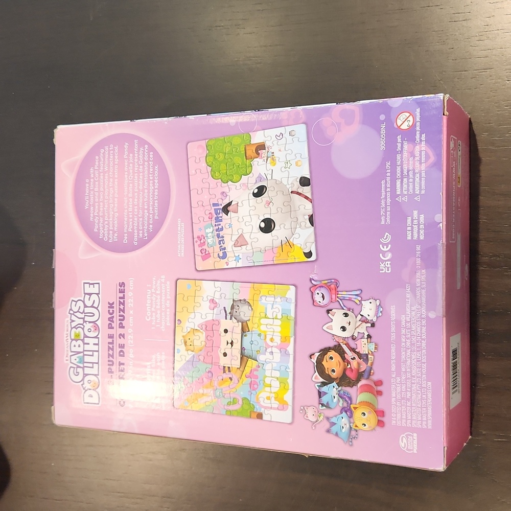 DreamWorks Gabby's Dollhouse, Two Puzzles in Character Tubes, New - Picture 2 of 15